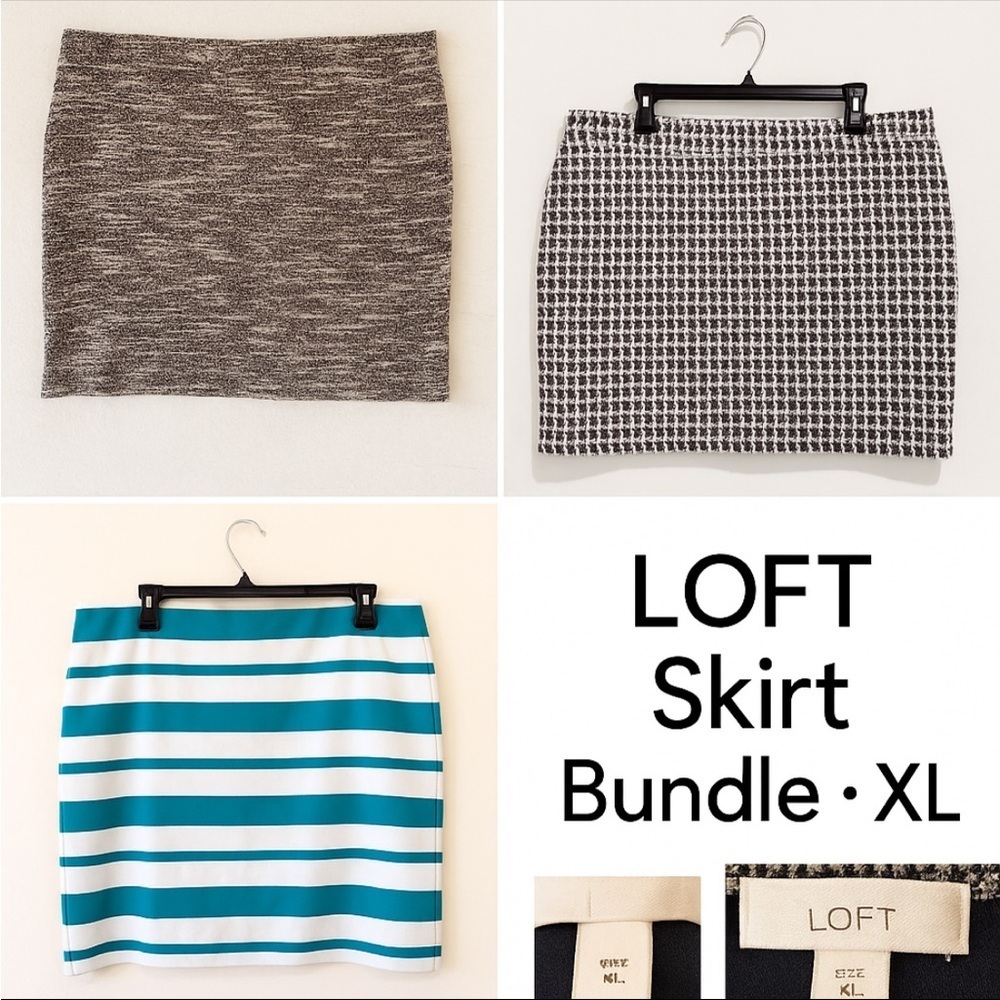 LOFT Women’s Mini Skirt Bundle • 3 Pieces • Size XL